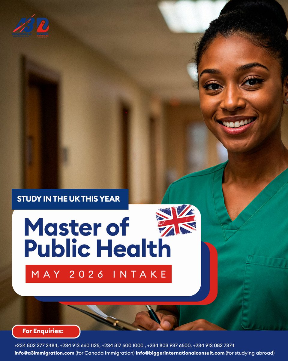 biggerconsult1's tweet photo. Apply for Master of Public Health, UK 🇬🇧 (MAY 2026 INTAKE) https://t.co/Hhumlx5a5g