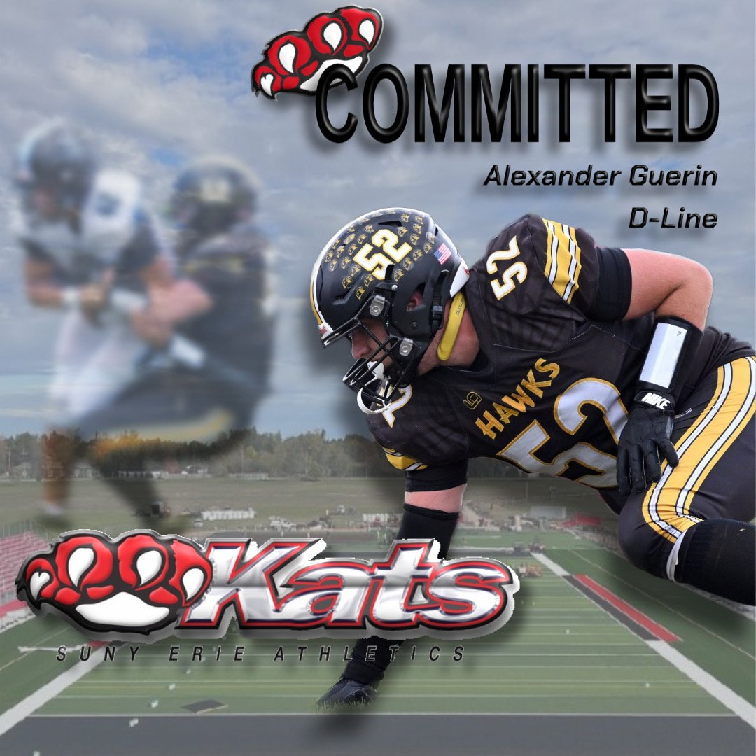 Congrats to <a href="/AlexGuerin52/">Alex Guerin</a> on his commitment to continue his academic and athletic careers at <a href="/ECCKatsFootball/">ECC Kats Football</a> 

<a href="/wny_football/">WNY Football</a> <a href="/716_wny/">WNY(716)Football</a> <a href="/WNYAthletics/">WNY Athletics</a> <a href="/MonsignorMartin/">Pete Schneider</a> <a href="/COHSAthletics/">Cardinal O’Hara Athletics</a> <a href="/CCA_WNY/">Christian Central Academy</a> <a href="/dsomangold/">Shawn Mangold</a>