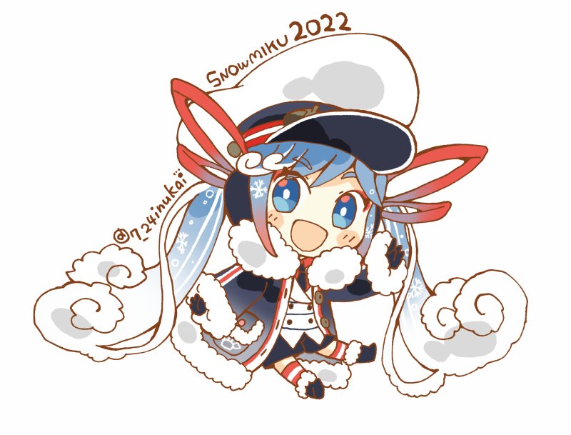 初音ミク ,雪ミク 「【#犬飼さんの毎日ミニキャラ】 雪ミク2022ちゃんです ▼歴代雪ミクちゃん(2」|犬飼＠4/1ありがとうございました！🌟NEOKET4【B50】のイラスト