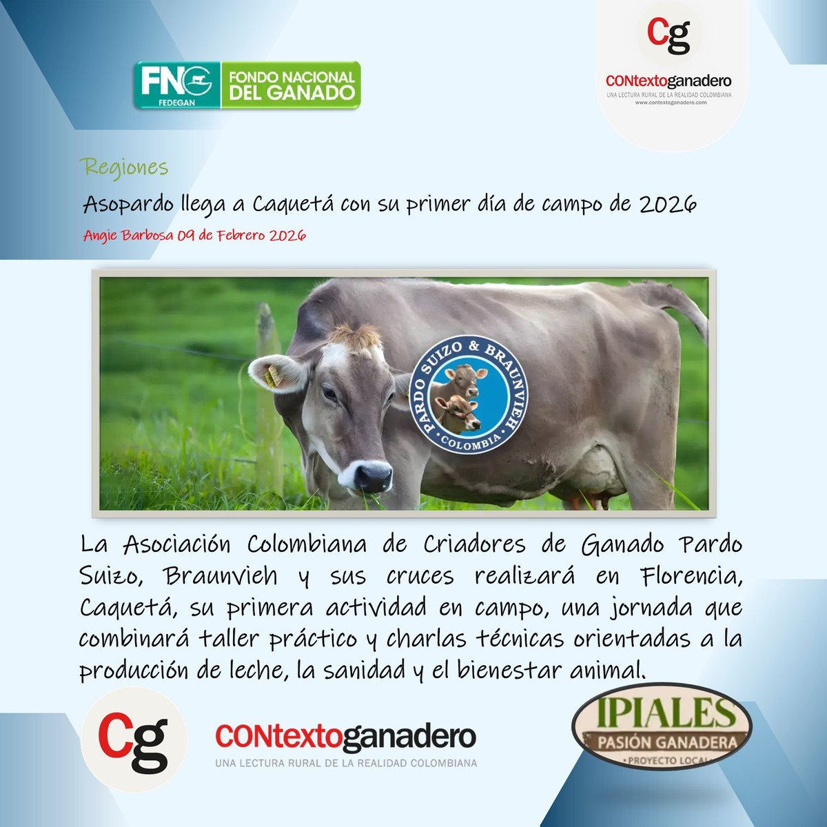 Con este primer día de campo en Caquetá, Asopardo reafirma su compromiso de acompañar a los ganaderos del sur del país y de seguir impulsando una ganadería más eficiente.

contextoganadero.com/regiones/asopa…

<a href="/jflafaurie/">José Félix Lafaurie</a> 
<a href="/Fedegan/">FEDEGAN</a> 
<a href="/ContGanadero/">CONtexto Ganadero</a> 

#ConstruyendoGanadería