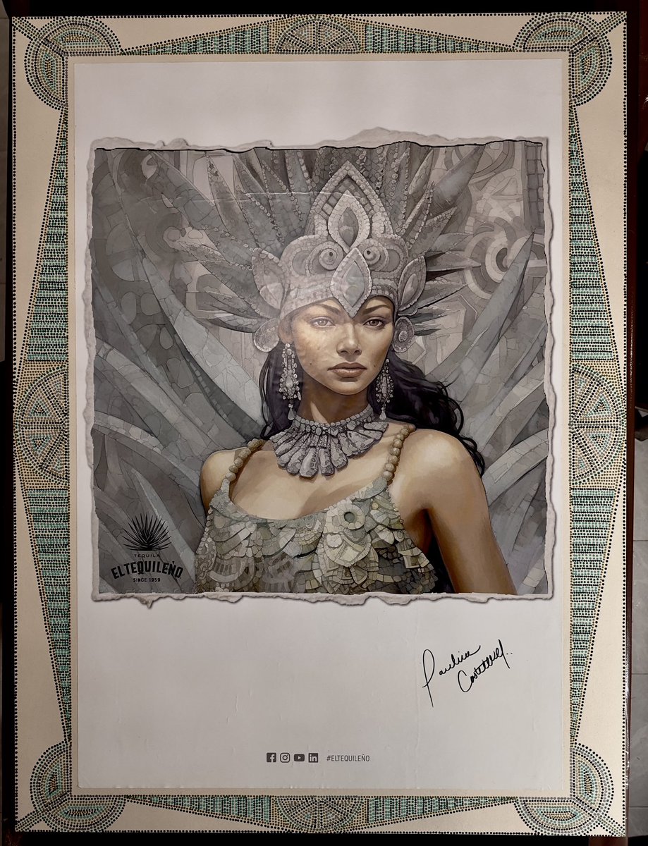 antoniochico's tweet photo. Mi buen amigo Carlos Orduz me regaló este hermoso póster creado por la artista Tapatía #PauCastiello el cuál hizo para el #Tequila #ElTequileño 

Me animé a hacerle y pintarle un marco decorado por mi. Este es el resultado 🖍️ https://t.co/cfGwBfUIJR