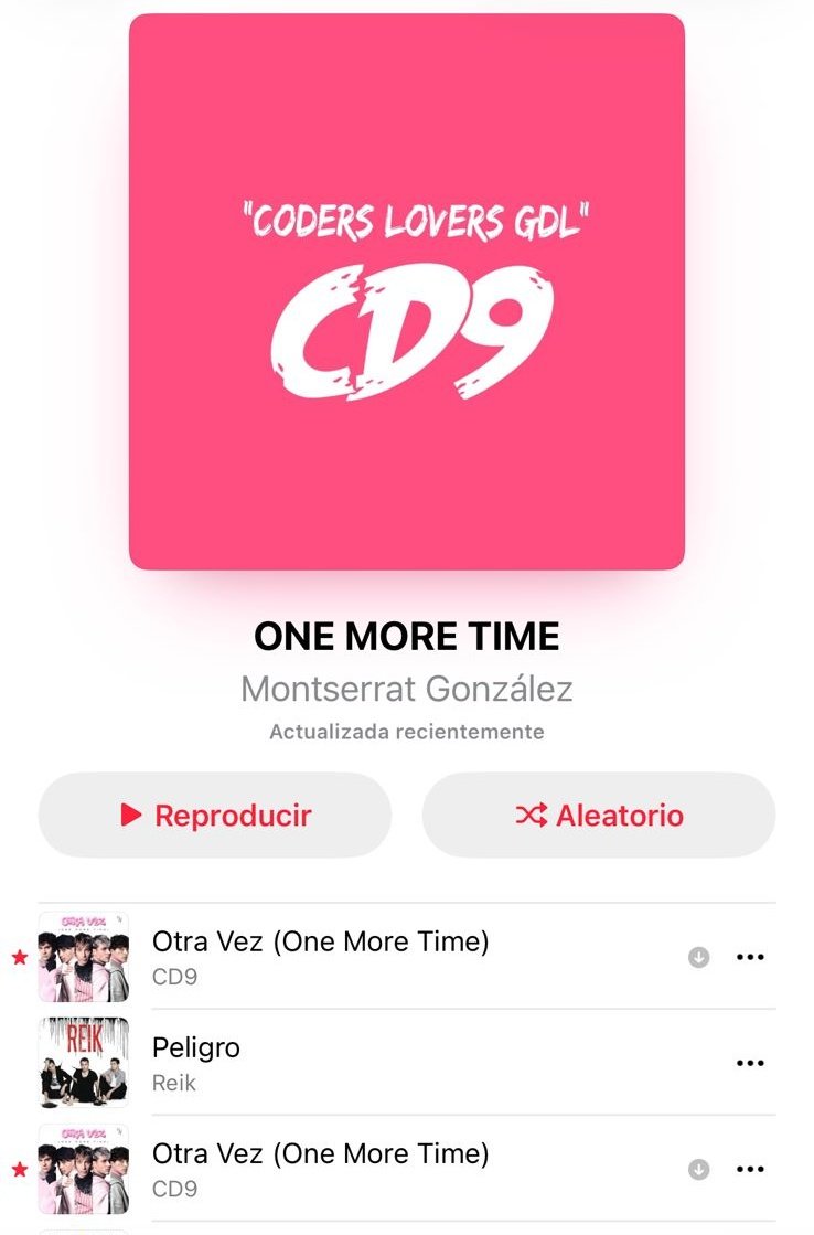 CodersLGDLOffic's tweet photo. CODERS 🗣📢
UNA FORMA DIVERTIDA PARA UNIRTE AL STREAM 💖OTRA VEZ💖
HICIMOS UNA PLAYLIST EN APPLE MUSIC Y EN SPOTIFY LES COMPARTIMOS UNA PLAYLIST CREADA DE @CD9
#CD9ISBACK
OTRA VEZ IS OUT NOW
🍎 MUSIC: https://t.co/sMntGDo0eE
🟢️ SPOTIFY: https://t.co/Ujtxz5sYZ1 https://t.co/vyqvdZVPWY