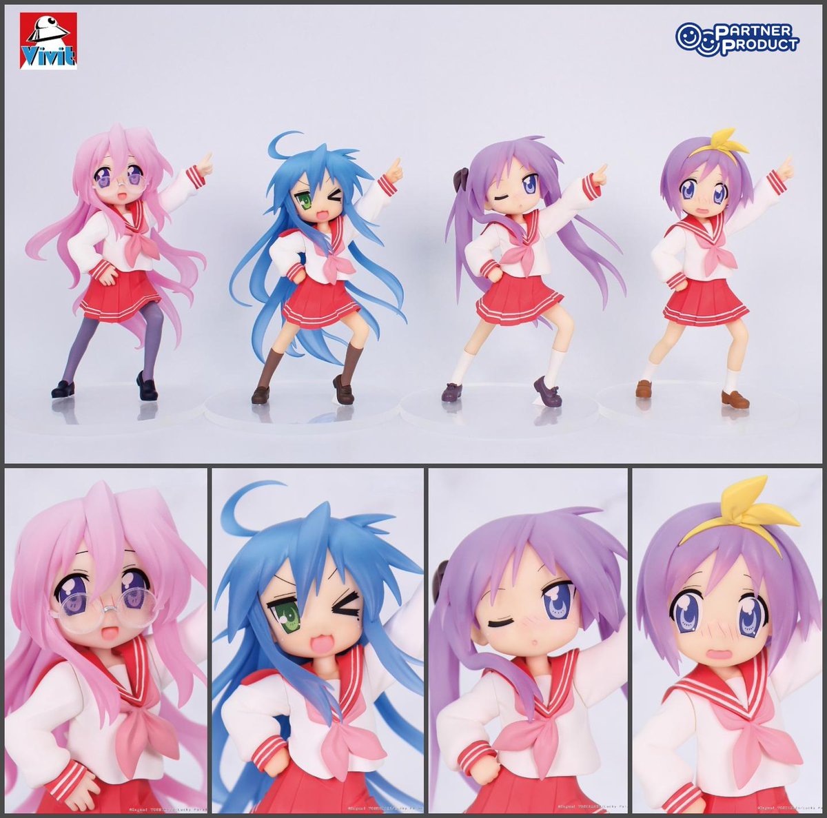 Konata, Kagami, Tsukasa, and Miyuki from “Lucky Star” are joining the VIVIT figure line! Recapturing their famous opening dance ready and ready to capture your hearts. Preorder them now at GOODSMILE ONLINE SHOP US!

Shop: goodsmile.link/RjXduU

#LuckyStar #Goodsmile