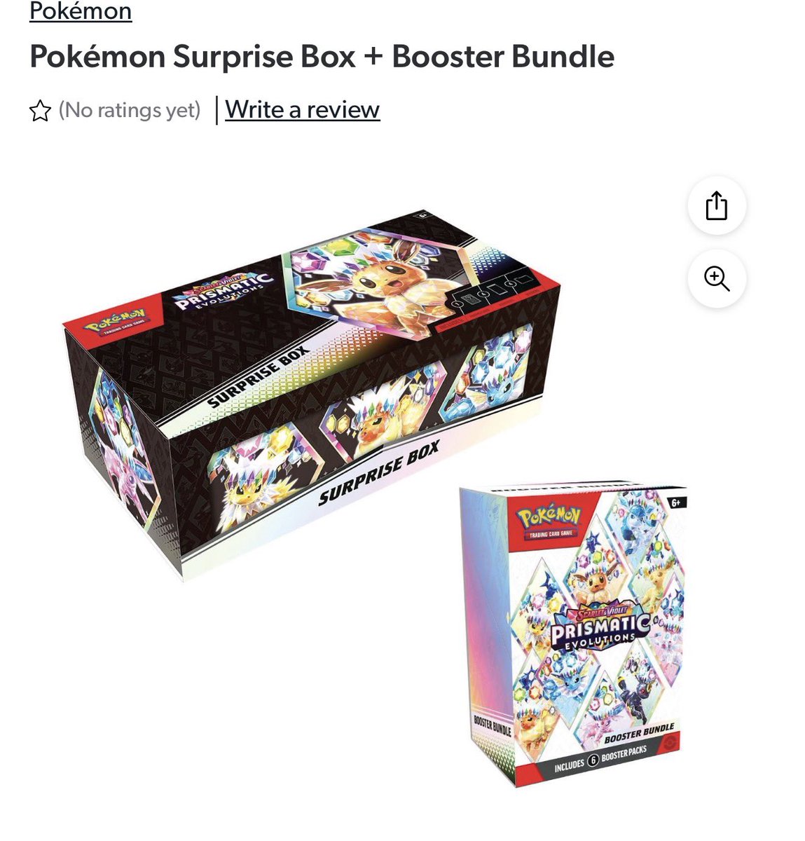 Pokmon Prismatic Evolutions Booster Bundle + Surprise Box bundle drops in  1 hour at Sam's Club! . Listing - https://t.co/Qp4oyCsLxd $30 Membership  Deal - https://t.co/rMGZsQdtkF . #Ad #Pokemon #TradingCards #Collectibles  #TCG