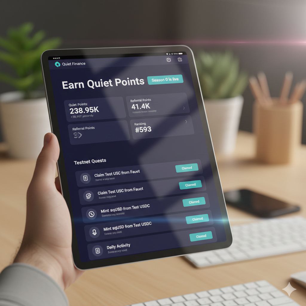yudirinakra's tweet photo. How to get Airdrop @Quiet_Finance
Cost: Free
✅Connect EVM Wallet
✅Switch Network
✅Claim Test Faucet USDC
✅Mint qUSD
✅ Deposit
#QuiteFinance #Testnet #Airdrop #Crypto #Season0
#Airdrophunter #AirdropAlert #AirdropIndonesia
Quiet Finance Testnet https://t.co/kRRl3YXA1O https://t.co/AQpehcCisN