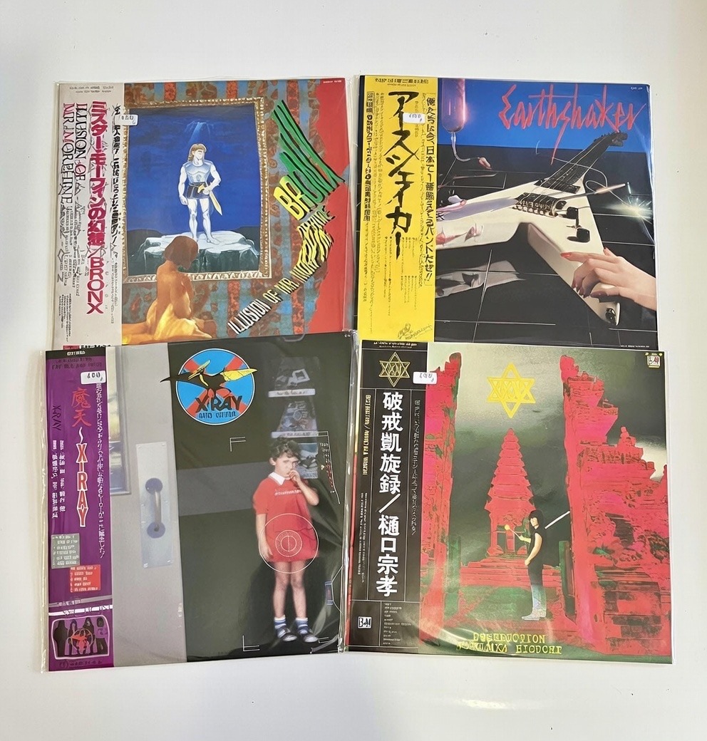 80's ジャパメタ ジャケ、帯ともに力作が多くライヴに行ったなど