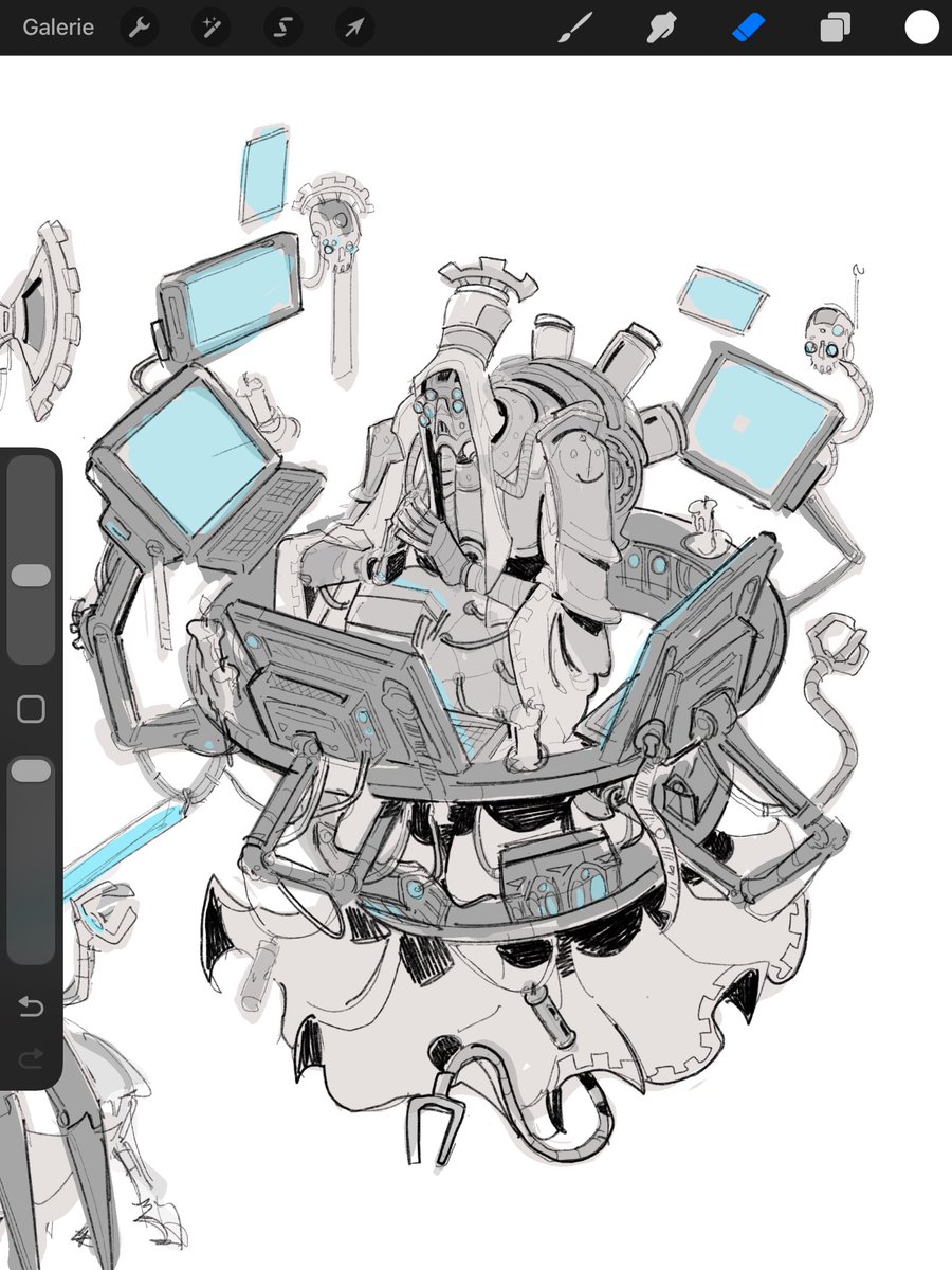Divin_Thanatos's tweet photo. #sketch #mechanicus #techpriest #warhammer40k #WarhammerCommunity  
Mago Manipulus Aetherion, concept for imagine him older https://t.co/cFr2mXTFJM