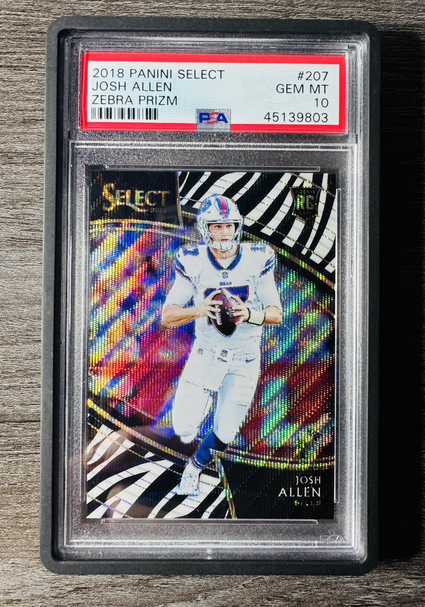 GKSportCards's tweet image. Stack Sale Day 2💰

Last Card Tonight… 

Josh Allen Zebra Rookie PSA 10 🦓 

$4800

Field Level

BGS 10 did $550 / Concourse did $4500

$5 BMWT
Stacks $100+ Ship Free
Stacks Close Friday
