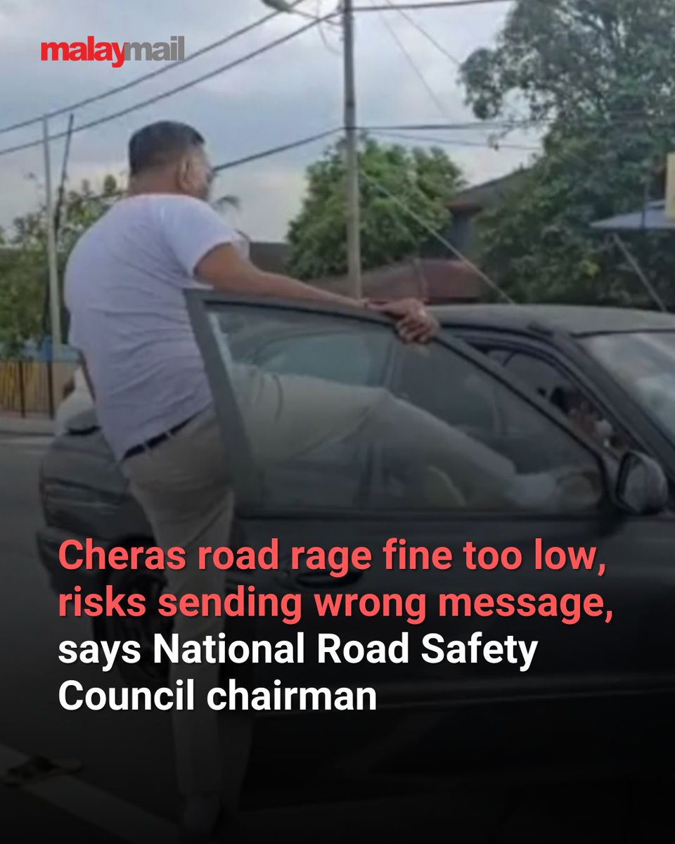 The RM5,500 fine handed to a motorist in a recent Cheras road rage case has drawn criticism for failing to reflect the severity of the assault, said National Road Safety Council (MKJR) chairman Tan Sri Lee Lam Thye.

According to a report by New Straits Times, Lee described the
