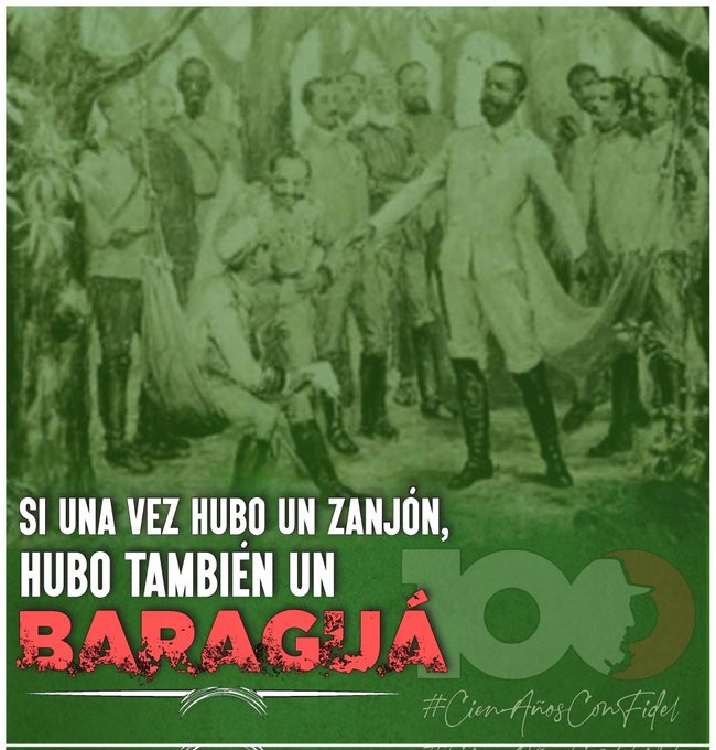 "Si una vez hubo un Zanjón hubo también un Baraguá"
#FidelPorSiempre 
#CubaViveEnSuHistoria
