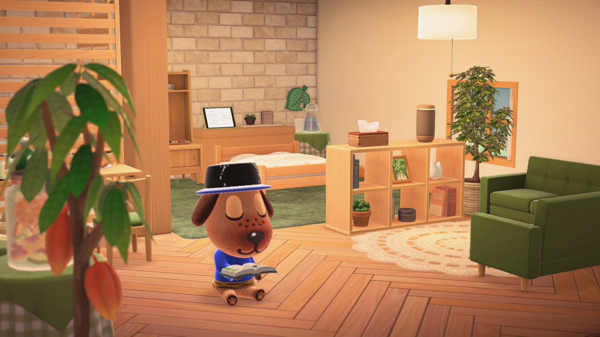 あつ森ホテルVIPルーム
🌿ナチュラルな部屋🥯
ノルディックなシェルフ×フラワーシェードのスコンスでドレッサー風
白レンガはエコカラット仕様(脳内設定)

どんな部屋もタブレットを置くと最近のホテルっぽくなる気がしておきにいり🫶
#あつ森 
#ACNH 
#あつ森アプデ