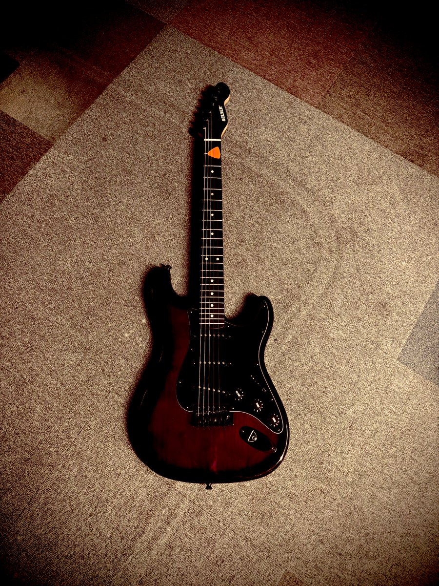 rinrinbass's tweet photo. 勉強が全然頭に入ってこないので休憩に奥さんのギターを拝借。ネックがサラサラしてて気持ちいい🥴 https://t.co/upojO5itvB