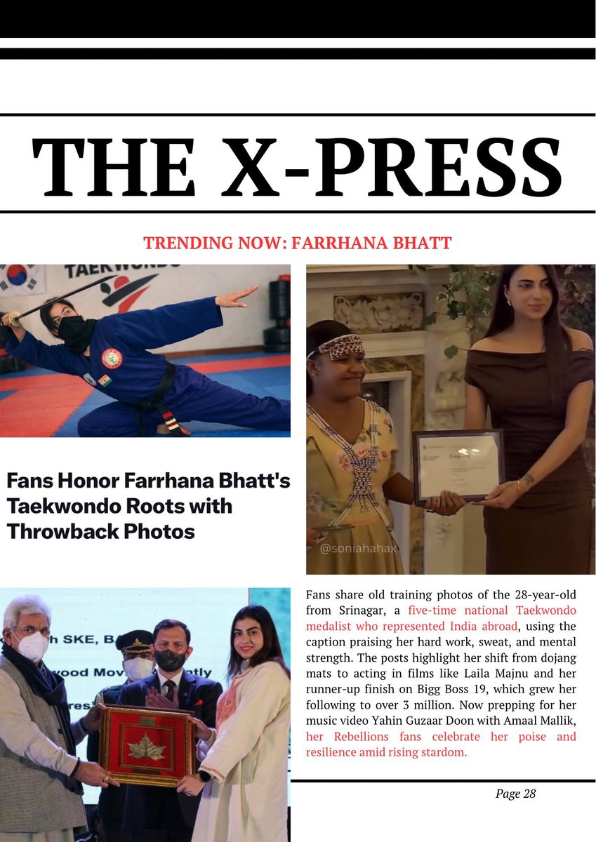 Congratulations to our incredible Rebellions for turning passion into power and making it all the way to the X-Press headlines! 🖤✨

This moment isn’t just a headline—it’s a celebration of your love, strength &amp; the beautiful bond you share.

#FarrhanaBhatt #FarrhanaRebellions