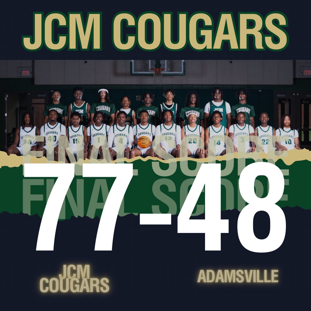 JCMCougars's tweet photo. Cougars remain #1 in the district! One more regular season game on Friday at Scott’s Hill. #ItsOurHouse #ShouldaBeenACougar @RamonicaD @ap_baker1 @JCM_ECH @JMCSchools @JmcssA https://t.co/TVYJQI68ae