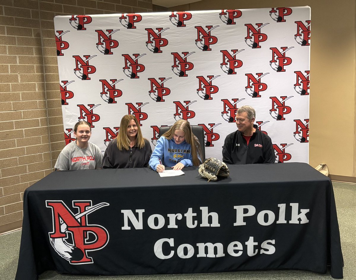 NPHSoftball's tweet photo. Congratulations to Senior, Ava Koudelka on signing to play softball at Augustana College!! Let's Go!! #GoComets https://t.co/u5dJ4rAIeR