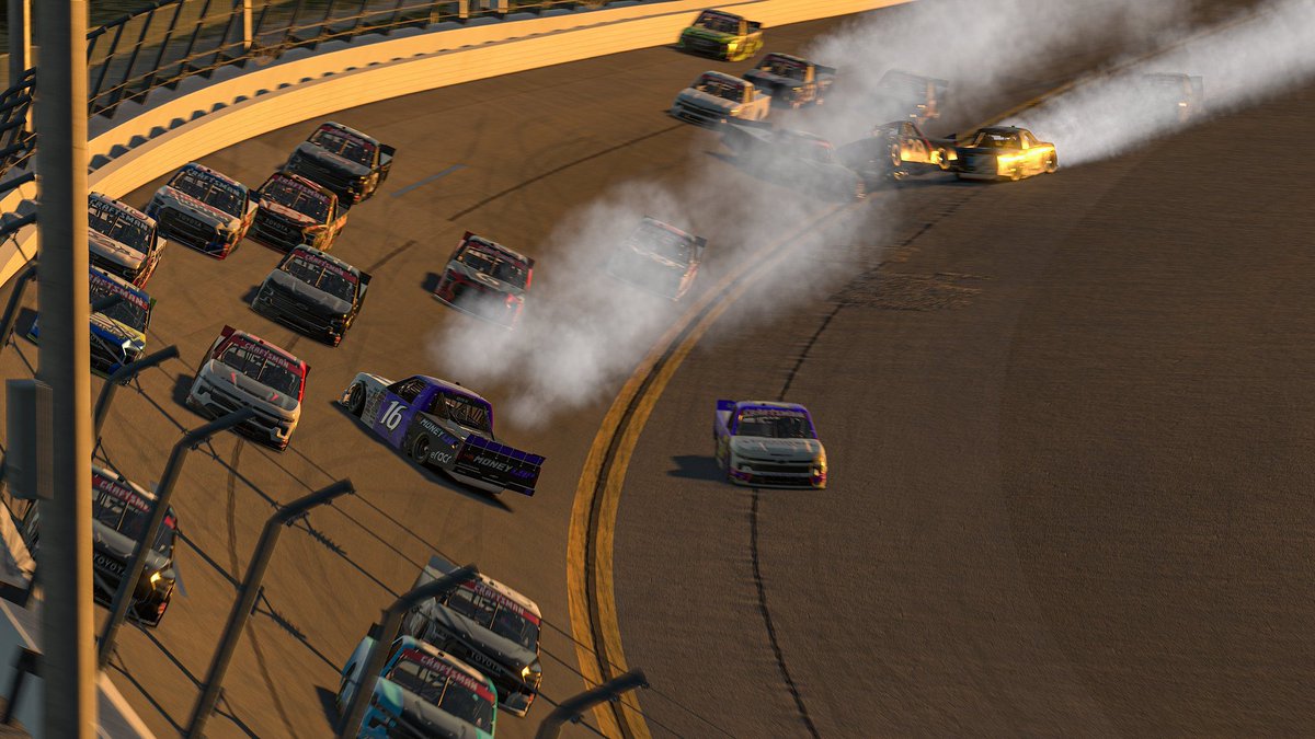 rockyboydiii16's tweet photo. We had anything other than a pleasant trip to Daytona tonight.

Started 17th, got involved in the only yellow and somehow ended up clean. Green flag pit stops started and we got involved in a wreck onto pit road. 31st to start the season. 

@eRacr_gg | #belikebiff | @themoneylap https://t.co/Y8hH2aNLbk