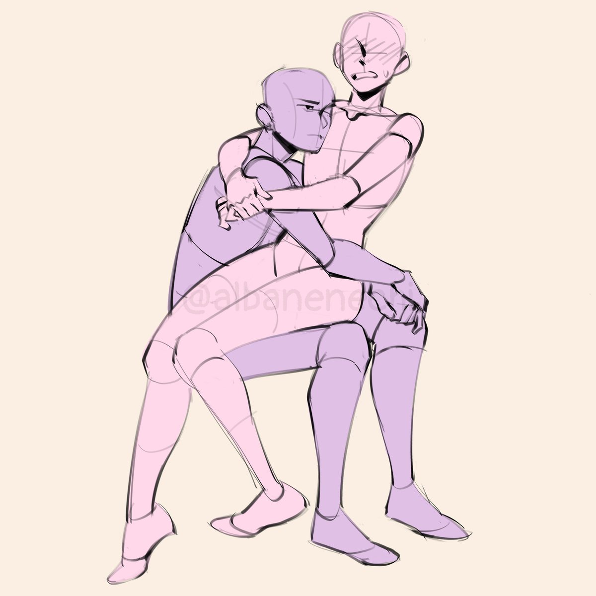 nebulous_vibes's tweet photo. @loreleiluzei Omg that's so nice of you! Of course I would still want to compensate in some way. I honestly just want more ship art of 🕊️ with literally anyone in EN. This is the reference pose I saw on Tumblr that sparked this tweet. I think 🕊️ would look so cute all flustered like this 🫣 https://t.co/8BAw0pZq7g