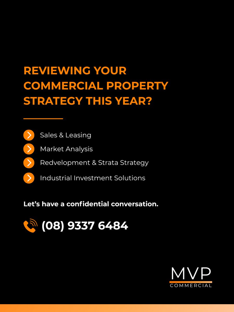 MVPCommercial's tweet photo. Perth’s commercial market is shifting. Demand is widening beyond resources, with strong momentum in industrial and quality office assets. With limited new supply, asset quality + positioning matter more than timing.

For a confidential chat: (08) 9337 6484 https://t.co/xgCU1cG9wg https://t.co/pRgb5LjWlL