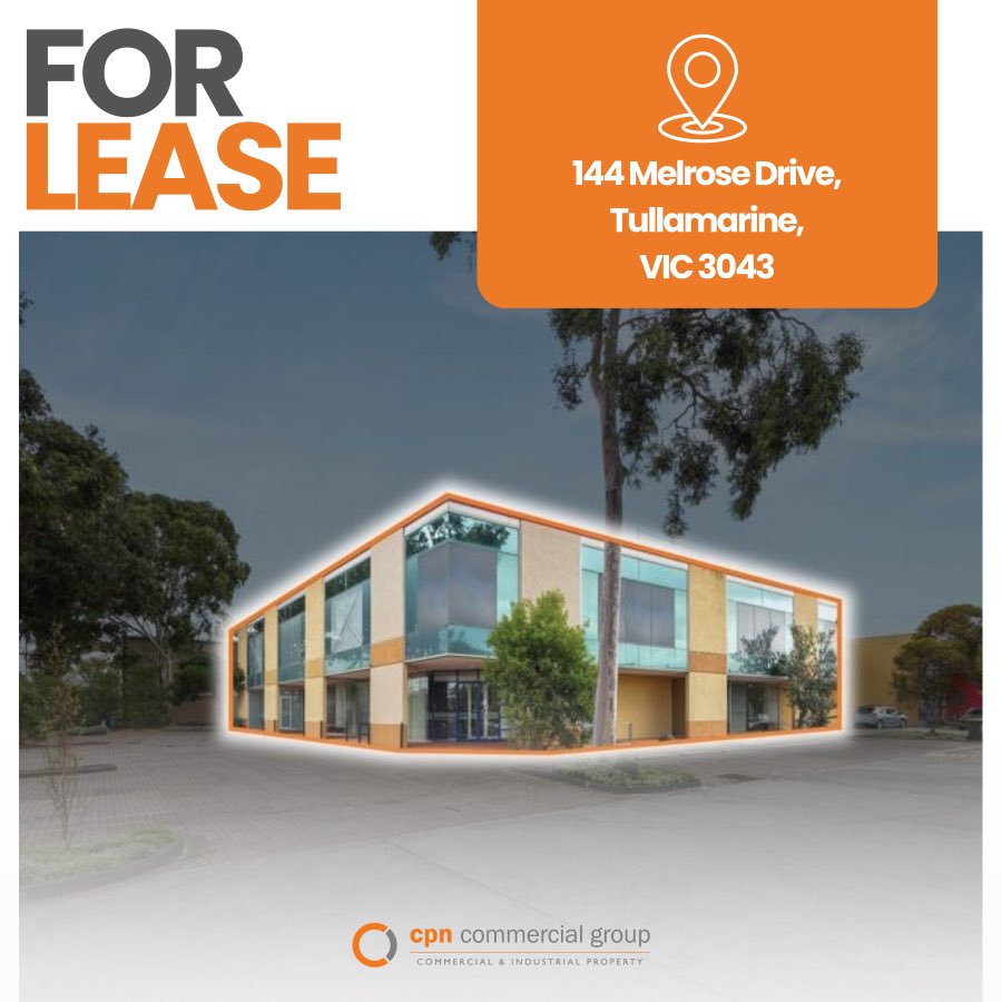 cpncommercial's tweet photo. For Lease | 144 Melrose Dr, Tullamarine Fully furnished 1,168sqm* office over two levels in a high-exposure location. Open-plan layout, boardroom, kitchen, 42 car parks. Long lease with incentives available.
#melbournecommercialrealestate #commercialrealestateagent #tullamarine https://t.co/DvvR680Wl9