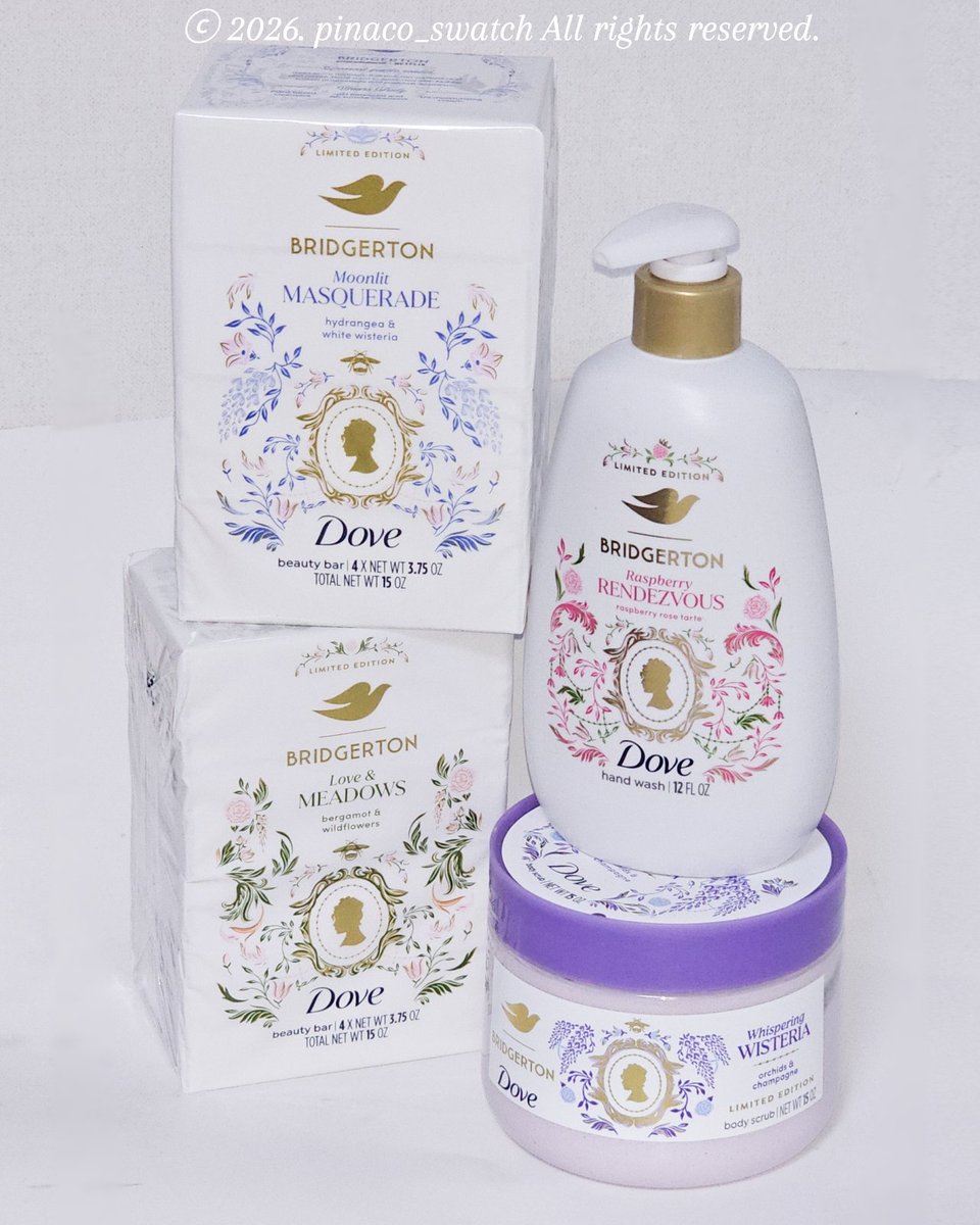 pinaco_swatch's tweet image. 도브×브리저튼 바로 향별로 직구했죠? 
한개씩 써보고 향적어보겠슨. 개인적으로 뷰티바 처돌이라 뷰티바 향별로 다 나오길 바랬는데...
설명서 시작이 dearest gentle reader로 시작되는거 존귀