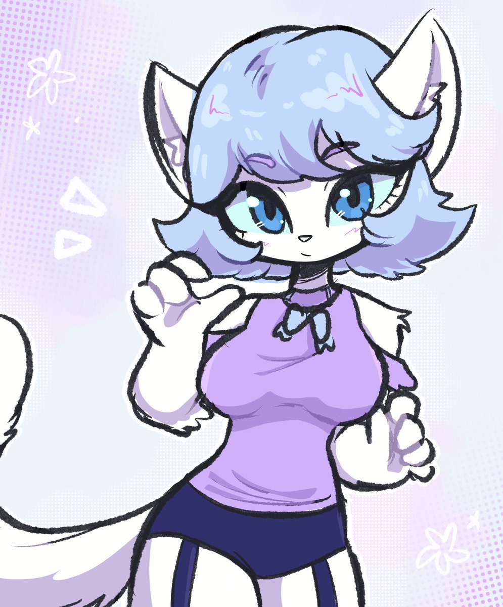 Kitty cat girl doodle 🐱💙✨ #art #artist #artmoots