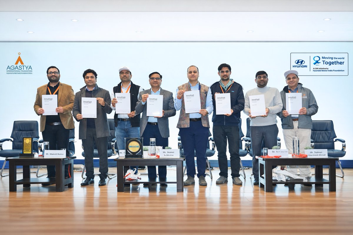 carblogindia's tweet photo. Hyundai Motor India Foundation empowers nearly 50,000 students through #VidyaVahini!

At #InnoFest2026, 45 young innovators showcased real-world STEM solutions, bringing hands-on science learning to 364 govt schools across UP &amp; Haryana.

#ProgressForHumanity @HyundaiIndia https://t.co/DNJ2WiQNJf