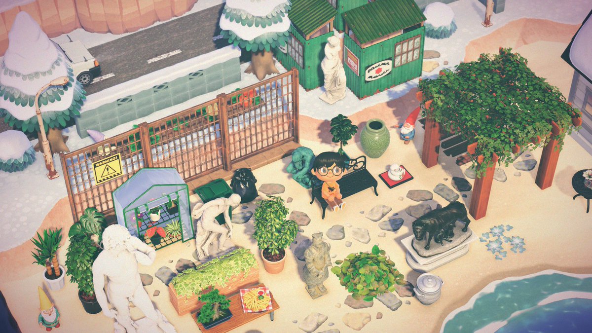 isaaccrossing's tweet photo. i abandoned this idea for 5 years but now that we have creative mode, i decided to restart this idea as a slumber island because it was such a good idea! here are some builds; will update more as i build my camp half-blood themed island once again #AnimalCrossingNewHorizions #PJO https://t.co/KHghST4nQb