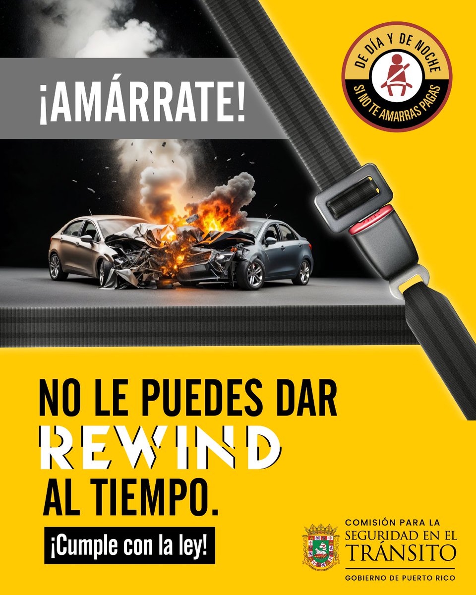 Un segundo.
Eso es lo que puede cambiar tu vida para siempre.

No hay botón de “rewind”.
Amárrate. Siempre.

#SiNoTeAmarrasPagas #SeguridadVial