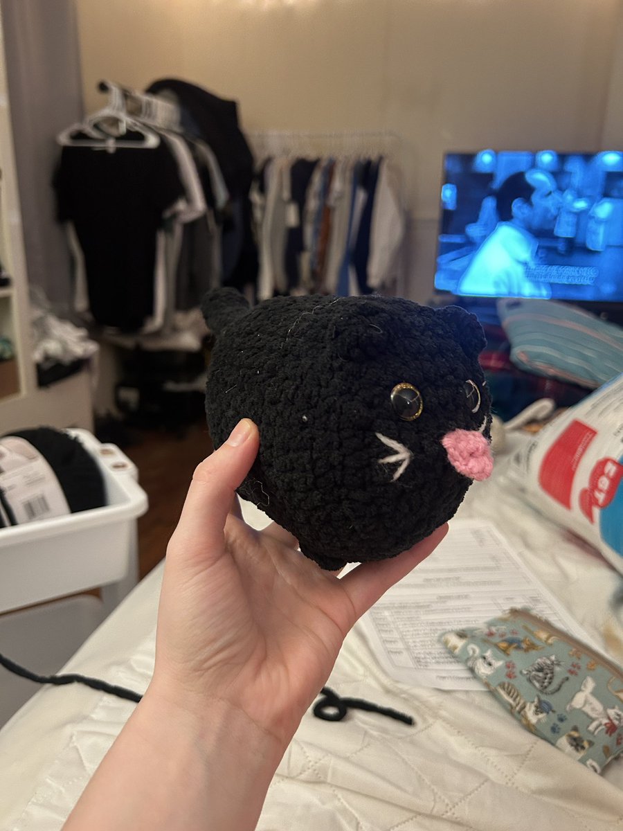 oliviadasovic's tweet photo. I hereby formally request that Mocha is included in cute of the day. it should be noted Mocha is, in fact, cute everyday. please enjoy the crochet loaf plush i made of her as well. 

@Brettdasovic #pccpets https://t.co/sYwhAyfJI4