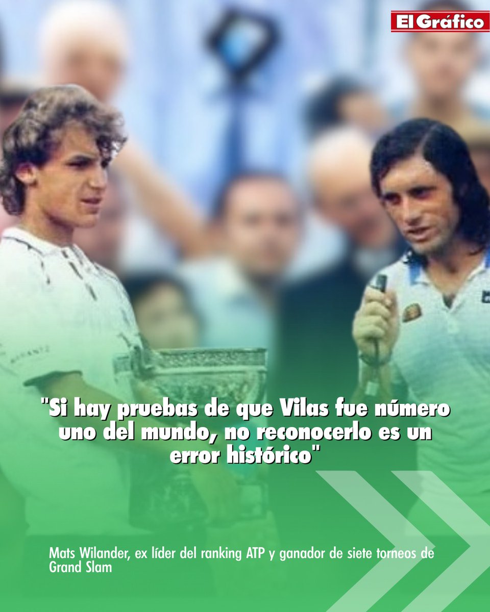 elgraficoweb's tweet image. El ex número uno que pidió justicia por Vilas: "Cada día que pasa es una injusticia mayor, sobre todo por su estado de salud" 🥺

Tras los dichos del sueco Mats Wilander, ganador de 7 Grand Slams, el reclamo del mejor tenista argentino de todos los tiempos volvió a estar en la
