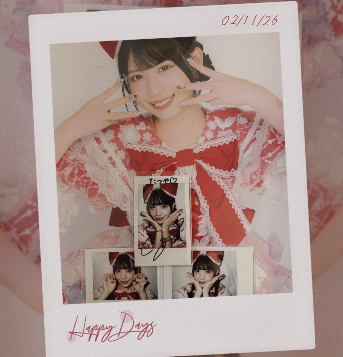 デカリボンまゆみ最高❤️ お供チェキにしよっと( ⸝⸝ ᴖ.ᴖ