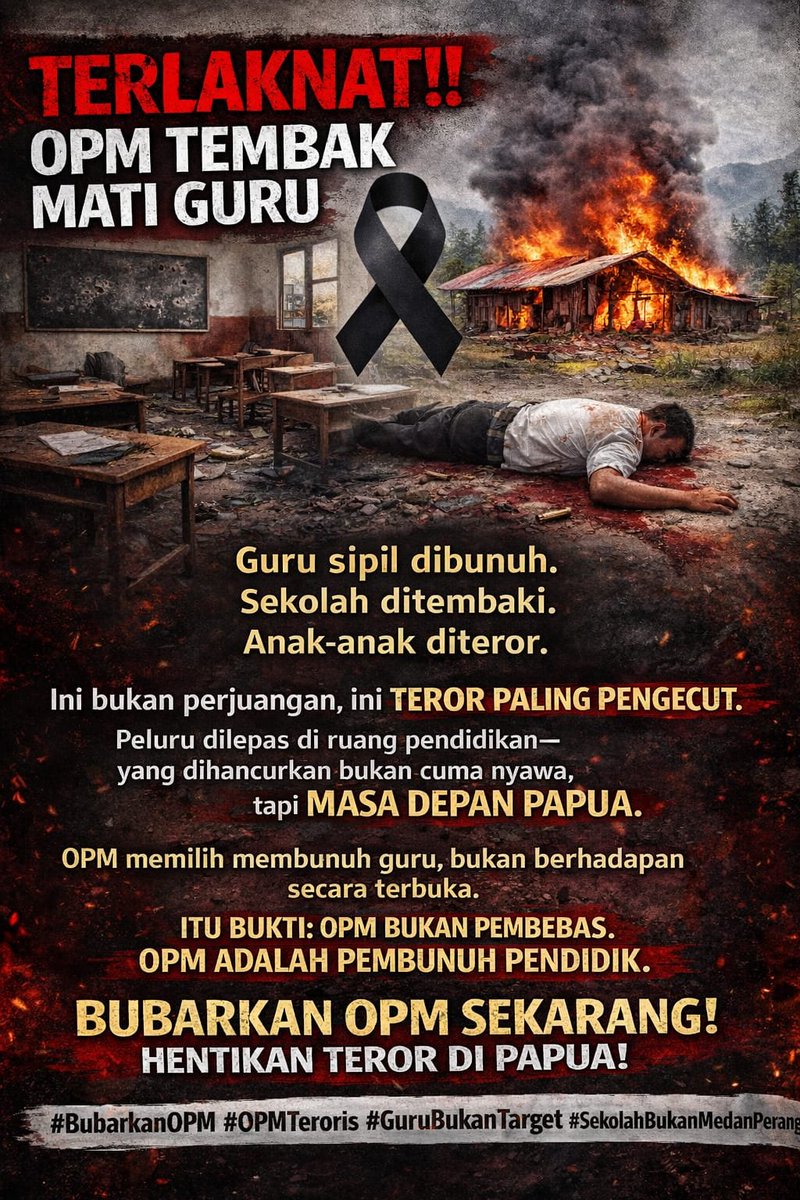 kkb tidak mewakili suara rakyat papua yang cinta kedamaian dan persatuan. Papua Harus Damai #BubarkanKKB