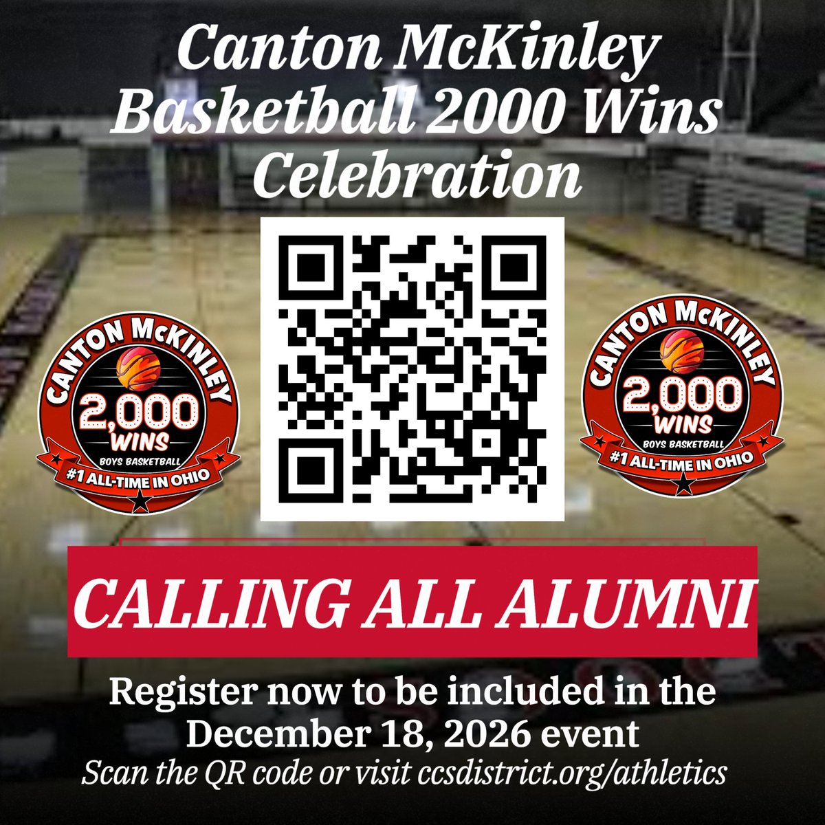 Help us spread the word. 12/18/26. McKinley boys basketball celebration.