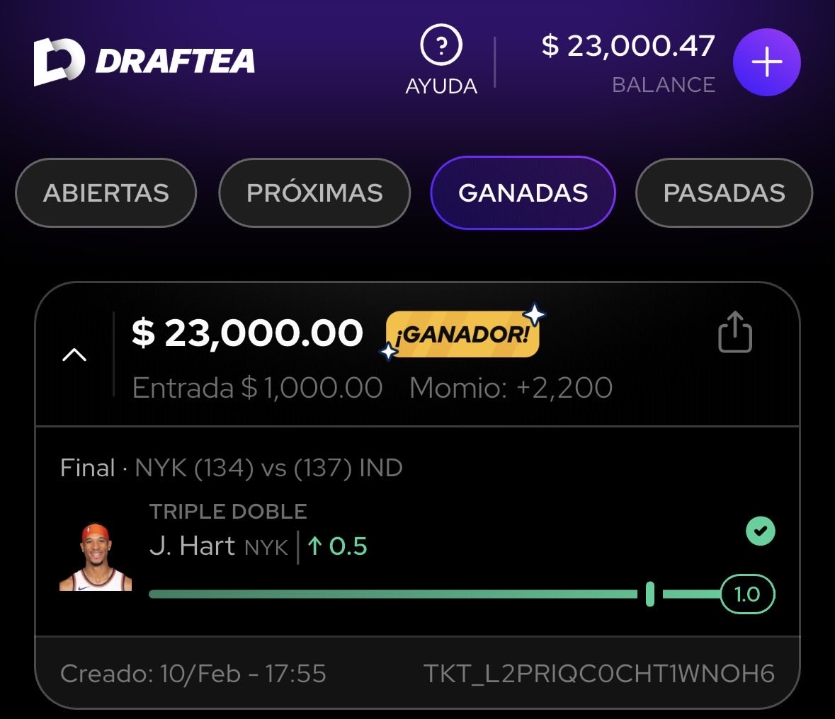 #NewYorkForever

Josh Hart Triple Double +2200 ✅💰 🤫

Jugada en venta +2200 un éxito, por tan solo 666$ mis clientes se llevaron un +2200 y todavía dije LOCK  jaja y grupo premium verde.

Regalaré 3333$ entre los comentarios y 🔁❤️ primeros 150