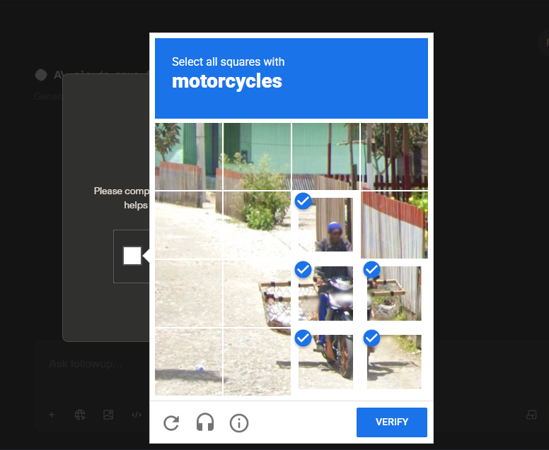 ok <a href="/arena/">Arena.ai</a> do i have to verify my identity after every prompt or this is a glitch please