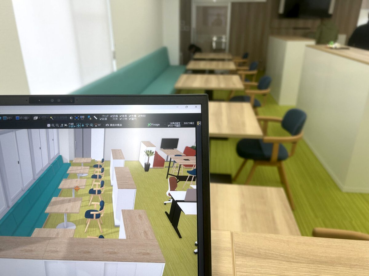 office_layout's tweet photo. こんにちは星野です！
今回は工場オフィスの快適空間づくりをお手伝いした事例です。
フリーアドレスやファミレス席、さらにはお手入れしやすいセミオーダーソファのあるカフェエリアをご提案しました。
3Dパースを作成し、イメージ通りの素敵なオフィスが完成しました！
ぜひお気軽にお声がけください https://t.co/vKrSnx4Z2u