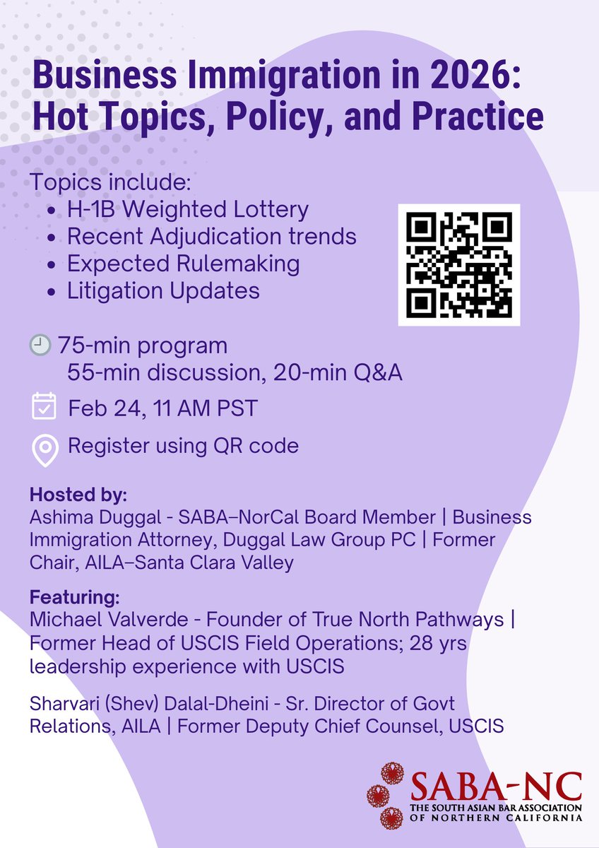 Business Immigration in 2026-Presented by SABA of Northern California