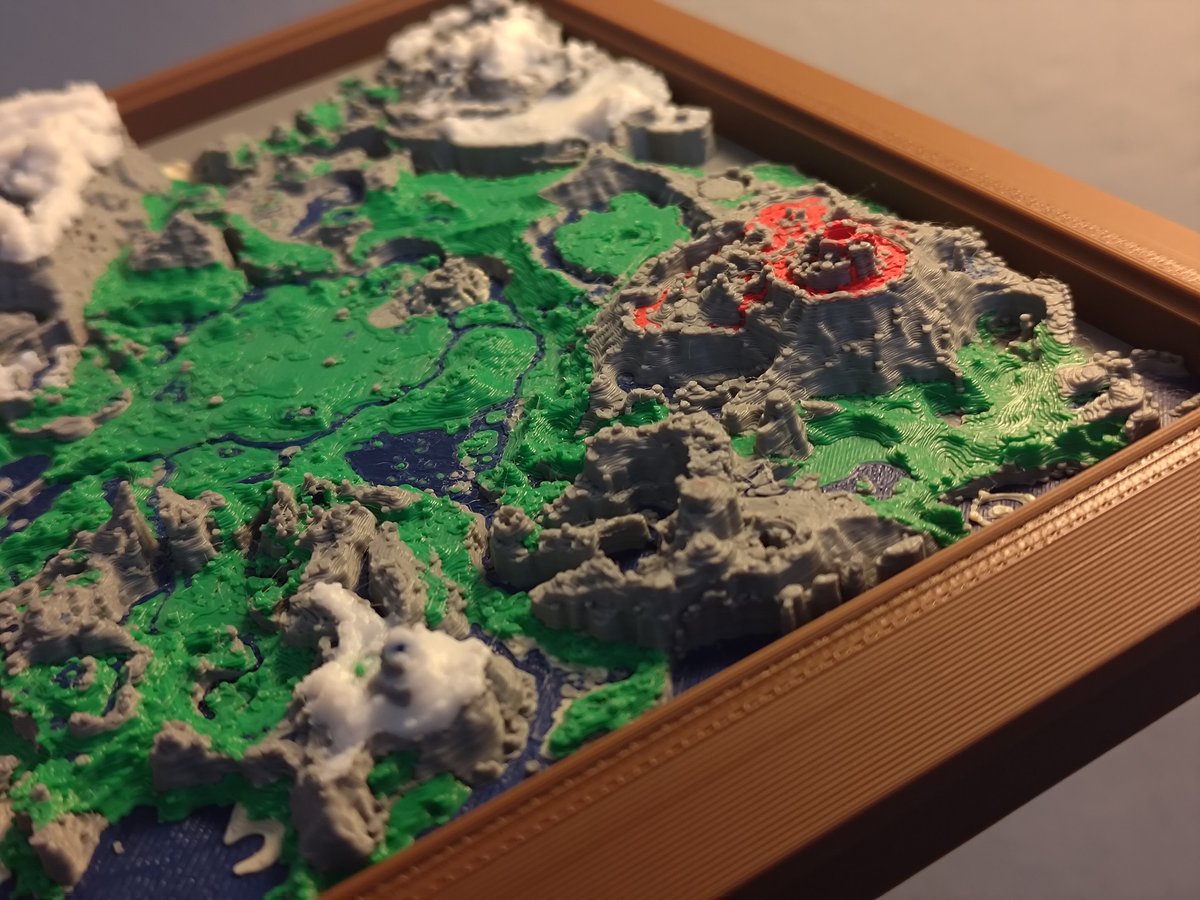 snapmaker's tweet image. Welcome to Hyrule. 🔺
This Breath of the Wild world map was 3D printed on #SnapmakerU1 in just 11 hours. 6 colors. Two mid-print swaps. 0.16 mm layer height. 66.7% scale.

Huge thanks to Tim Maxwell for creating &amp;amp; sharing. 🙌
🎨 Model Designer: theeversor (MakerWorld)

#snapmaker
