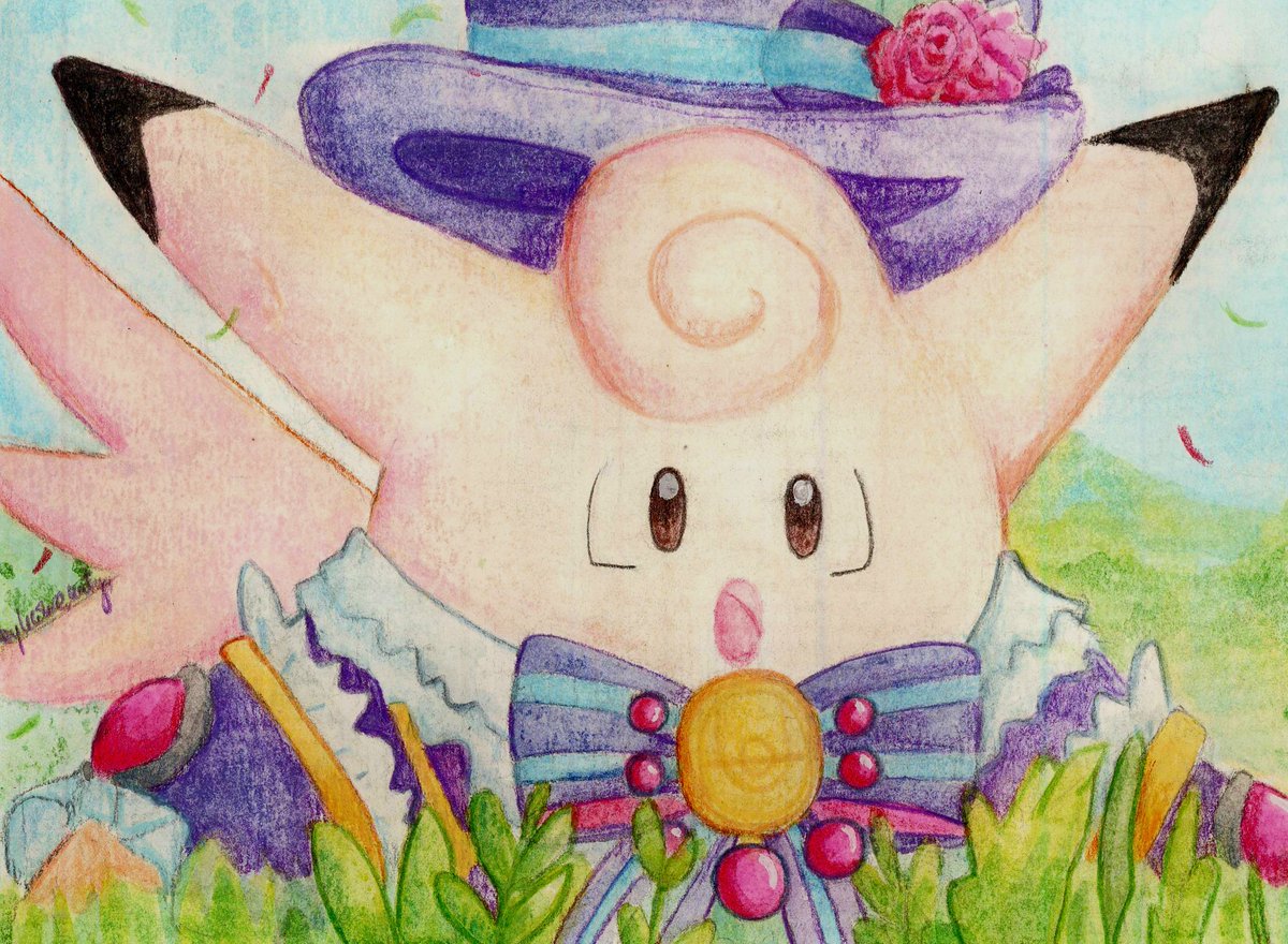 036. Clefable "Hadin" 
Con su traje del unite "tea time" ☕️

#fanart #pokemon #clefable
