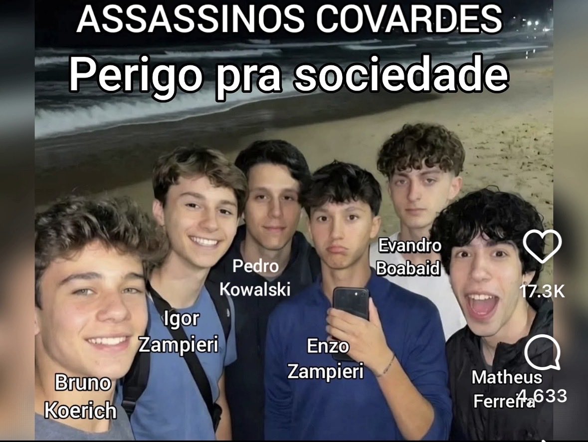 Biancandoh's tweet image. Bruno Koerich
Igor Zampieri
Pedro Kowalski
Enzo Zampieri
Evandro Boabaid
Matheus Ferreira

VOCÊS SÃO VERMES
VOCÊS ESTÃO MARCADOS
NÃO HÁ DINHEIRO QUE LIVRE VOCÊS DA FAMA POR SEREM MAU-CARÁTER

FEDERALIZAÇÃO DO CASO ORELHA