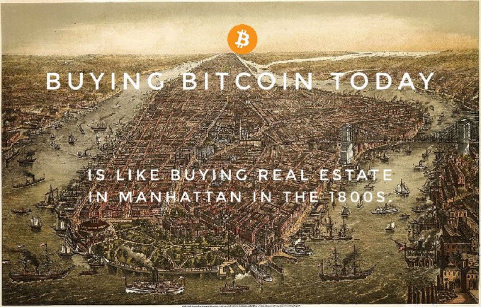 Kenichi_Y's tweet image. 1800年代のマンハッタンで不動産を買うことは、現在の価格で #Bitcoin を買うようなものだ。