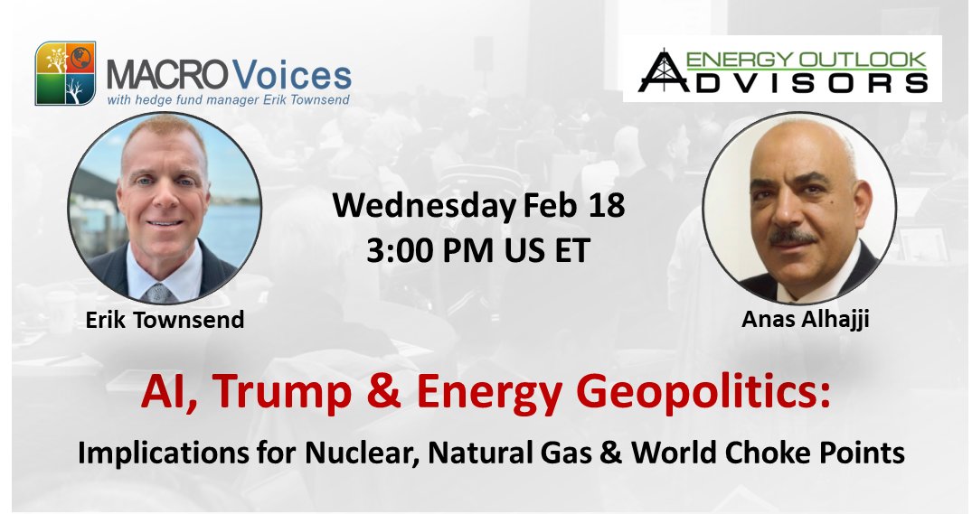 anasalhajji's tweet photo. 🔸Join us LIVE on X Spaces!

@ErikSTownsend and I will dive into:

“AI, Trump & Energy Geopolitics: Implications for Nuclear, Natural Gas, Oil & World Choke Points”

Link: https://t.co/KlpN9i2GK4

Wednesday, February 18 at 3:00 PM US ET 

Looking forward to a great discussion — see you there!

#AI  #Nuclear #NaturalGas