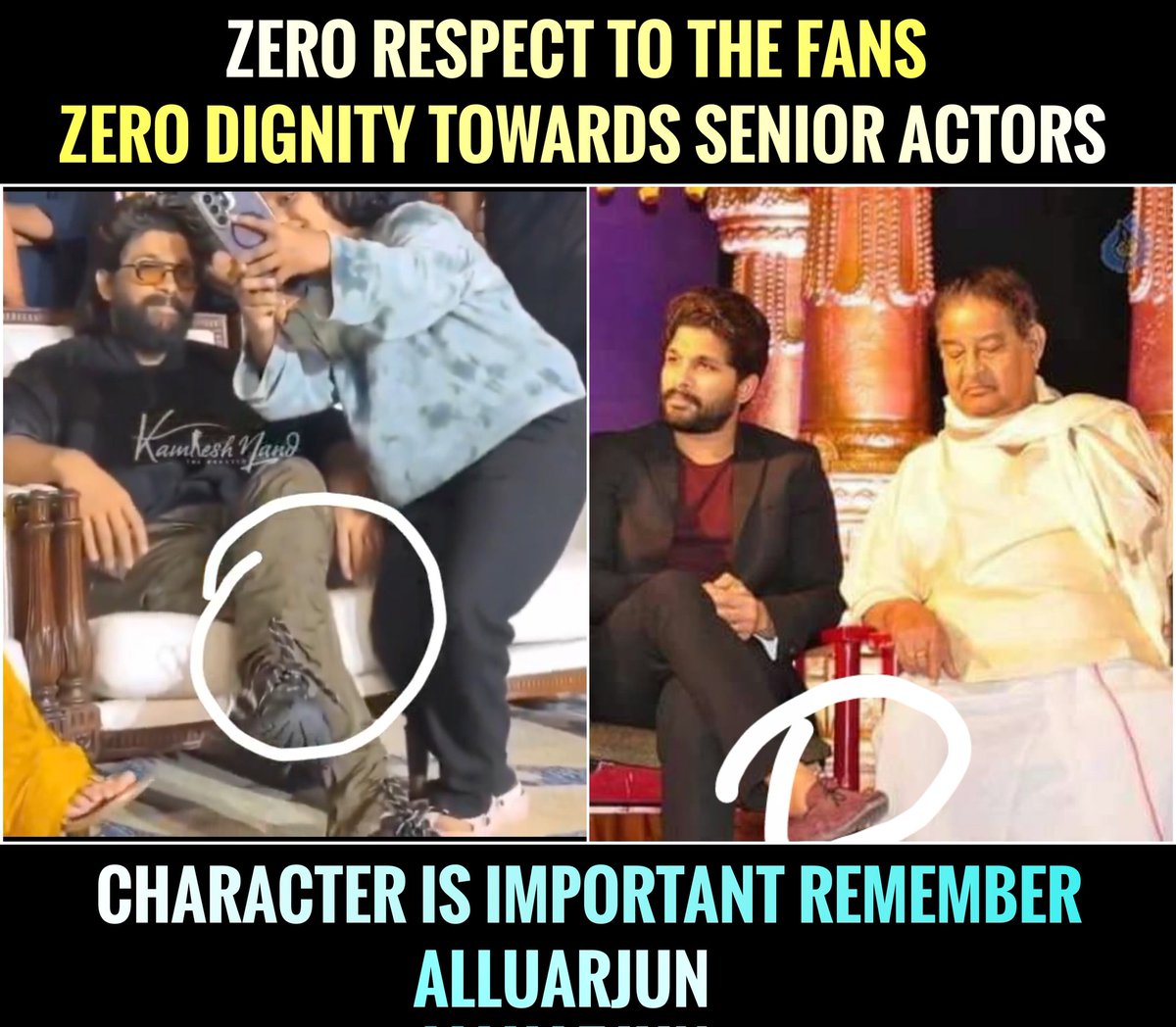 Once #Prabhas said doesn't matter how big of a Star you are without Character you are nothing

At least change your attitude from now on #AlluArjun 🙏🙂