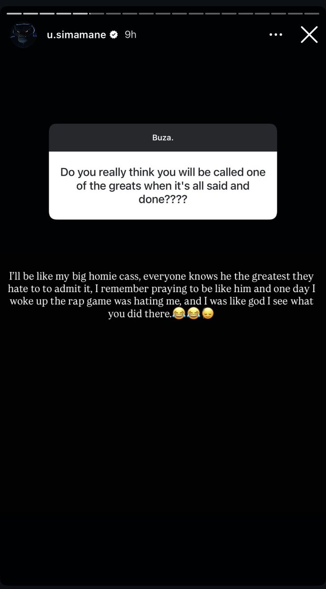 sahiphop247's tweet image. Usimamane says when it’s all said and done he will be greatest like Cassper Nyovest 

“I'll be like my big homie cass, everyone knows he the greatest they hate to to admit it, I remember praying to be like him and one day I woke up the rap game was hating me, and I was like god I…