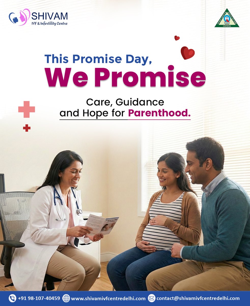 IvfShivam's tweet photo. This Promise Day, we make a heartfelt promise to every aspiring parent: to provide compassionate care, expert guidance, and unwavering hope on your journey to parenthood. 🤍✨
#PromiseDay #ParenthoodJourney #FertilityCare #IVFSupport #HopeForParents #CompassionateCare #ShivamIVF https://t.co/9bSMAkoZ7c