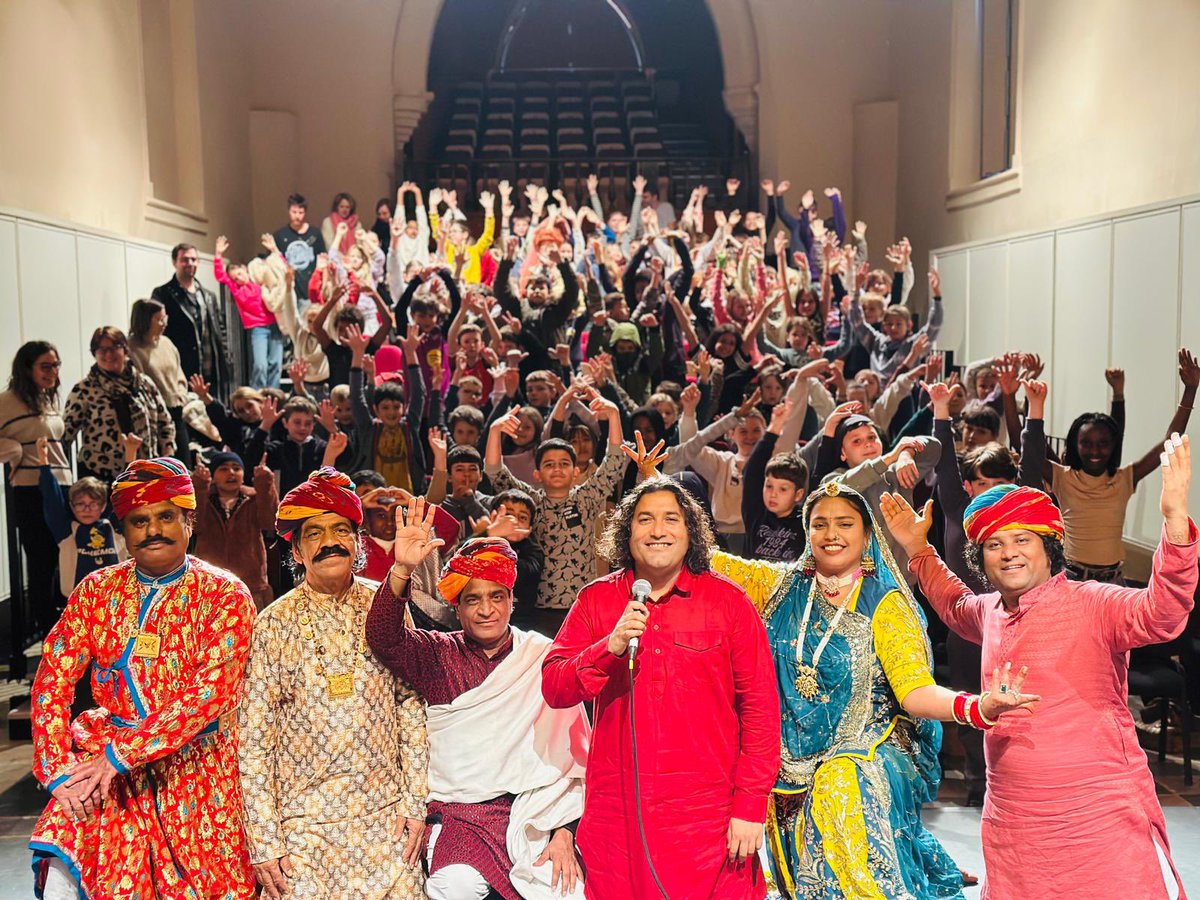 BhartiRahis's tweet photo. From Rajasthan to Belgium 🇮🇳🌍
Rahis Bharti &amp; #DHOAD set Jodoigne ablaze in the World Music Series, showcasing India’s authentic music and dance through powerful educational performances for the next generation. @IndiaembFrance @IndEmbassyBru https://t.co/cdGbLUCDHb