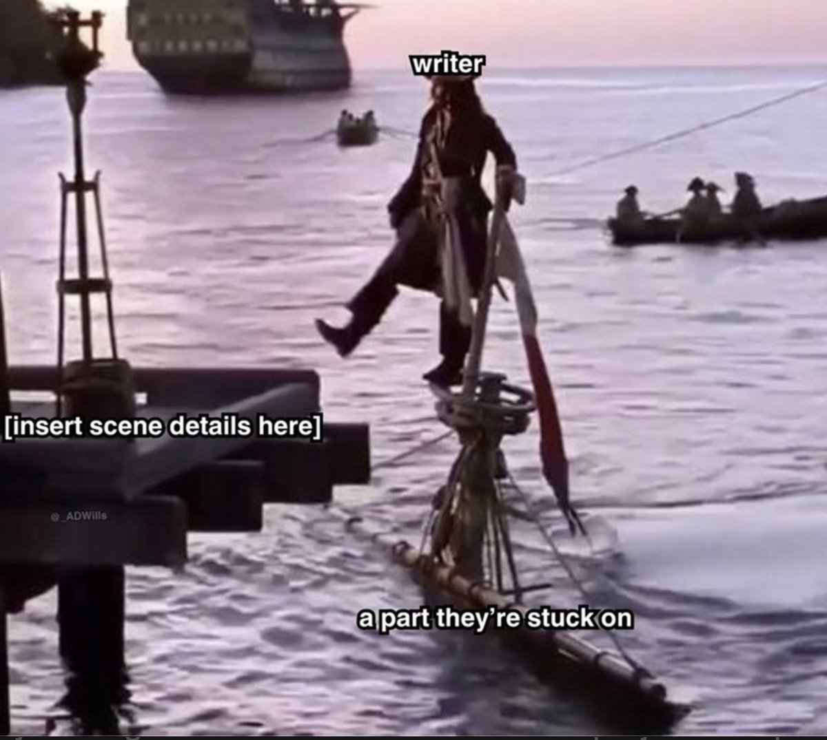 Good Morning #5amwritersclub 

Who doesn't love a good
Captain Jack Sparrow
Meme

(I loved this scene)

#amwriting #writer #WritingCommunity #WritersCafe #author #AuthorLife #authorconfession #readingcommunity #booktwitter