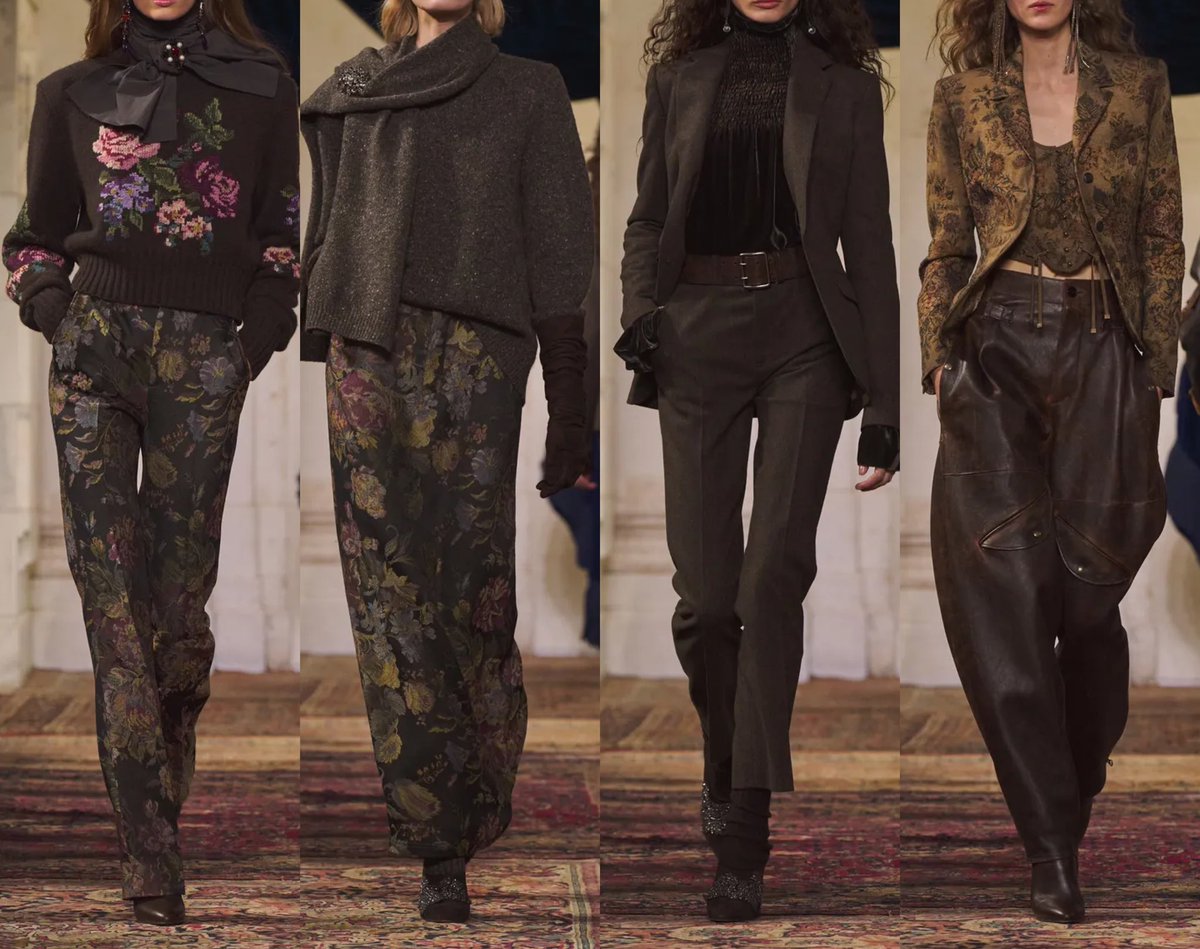 soomienana's tweet photo. Ralph Lauren AW26 Ready-To-Wear..🧥 https://t.co/aM9iKQVzDn