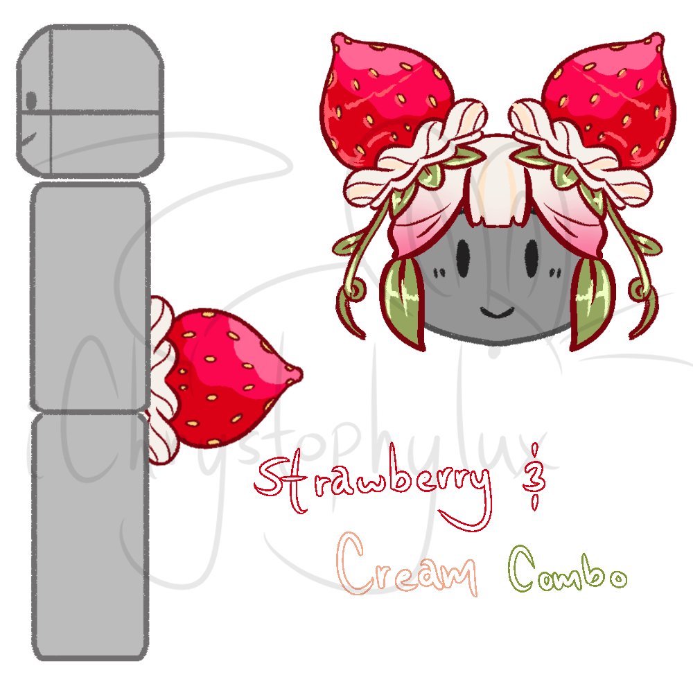 Strawberry and Cream Concept Combo. 

Simple and Delicious. 

#Roblox #RobloxUGC #UGCConcept