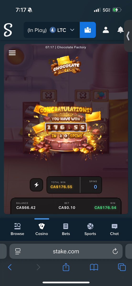 What’s your biggest win on the new Chocolate Factory by <a href="/CreativeCityWin/">CreativeCity</a> 
Will tip 1 lucky person $10 
All you have to do is 
Like 
Rt
Follow!